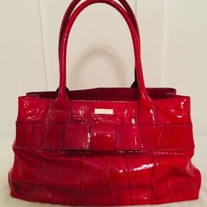 Kate Spade Crocodile Elena Knightsbridge Bow Bag